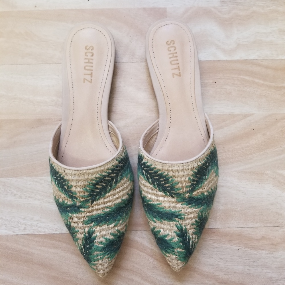 SCHUTZ Raffia Mules- 8